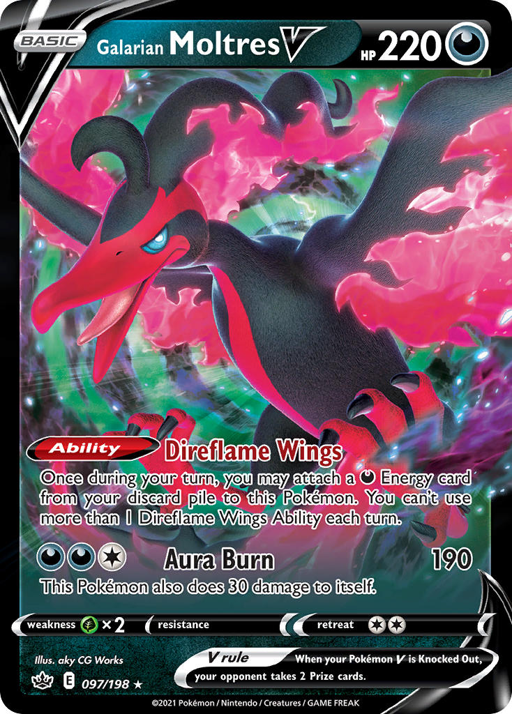 Galarian Moltres V - Chilling Reign (Ultra Rare) [CRE-097] English / Near Mint / Normal