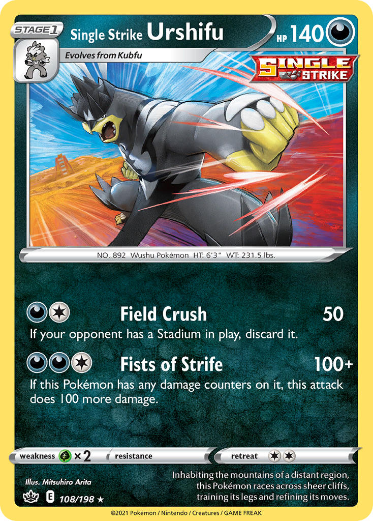 Single Strike Urshifu - Chilling Reign (Holo Rare) [CRE-108] English / Near Mint / Normal