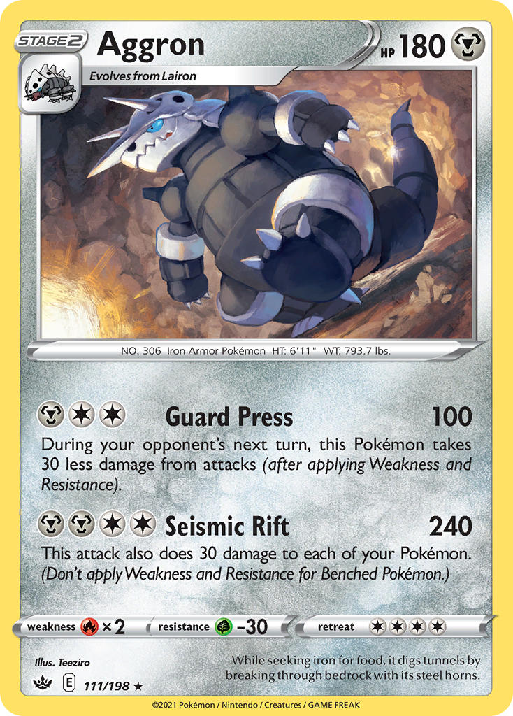 Aggron - Chilling Reign (Rare) [CRE-111] English / Near Mint / Normal