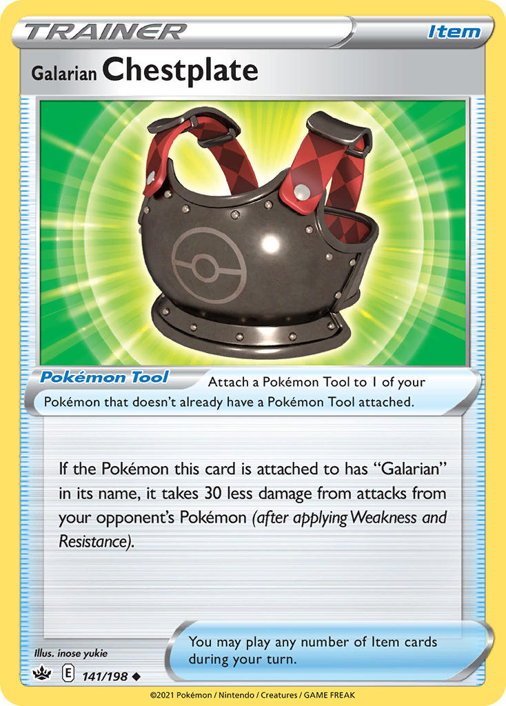Galarian Chestplate - Chilling Reign (Uncommon) [CRE-141] English / Near Mint / Normal