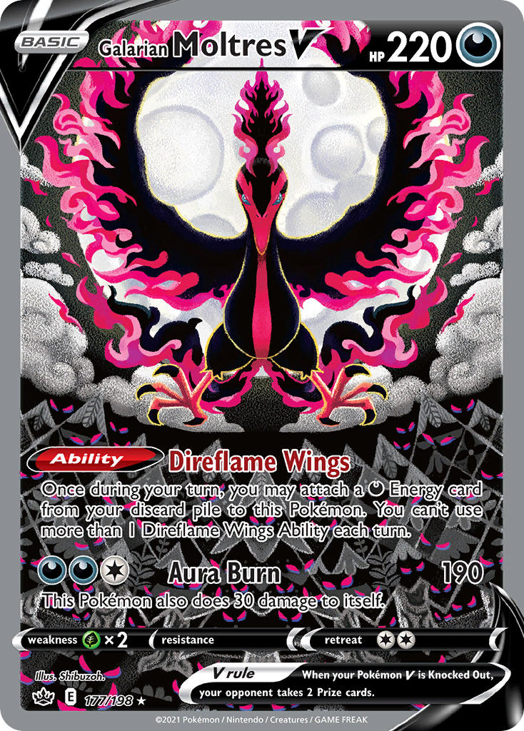Galarian Moltres V - Chilling Reign (Ultra Rare) [CRE-177] English / Near Mint / Normal