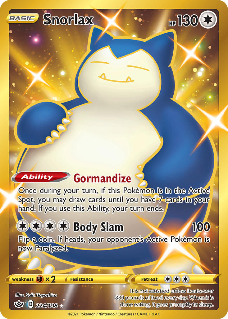 Snorlax - Chilling Reign (Secret Rare) [CRE-224] English / Near Mint / Normal