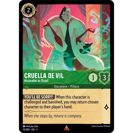 Cruella De Vil - Miserable As Usual (Rare) - 72/204