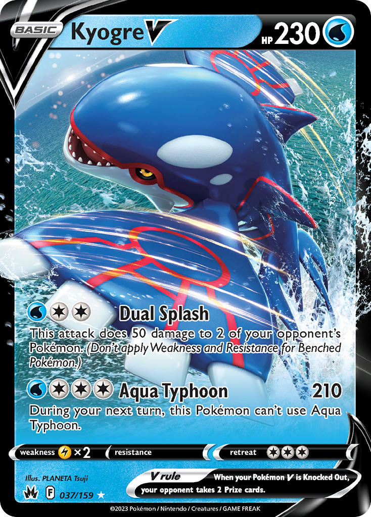 Kyogre V - Crown Zenith (Ultra Rare) [CRZ-037] English / Near Mint / Normal