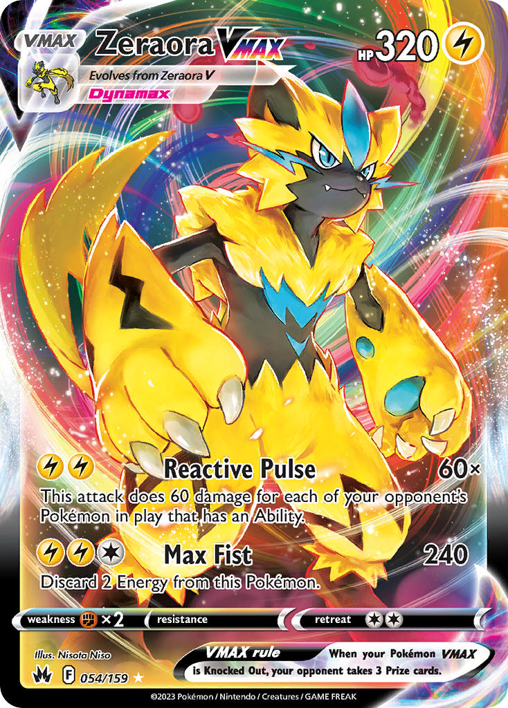 Zeraora VMAX - Crown Zenith (Ultra Rare) [CRZ-054] English / Near Mint / Normal