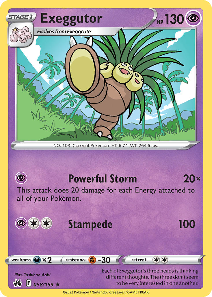 Exeggutor - Crown Zenith (Rare) [CRZ-058] English / Near Mint / Normal