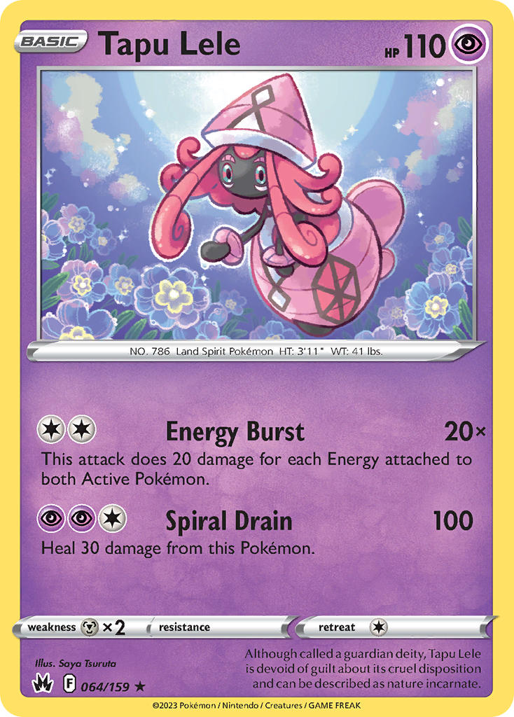 Tapu Lele - Crown Zenith (Holo Rare) [CRZ-064] English / Near Mint / Normal
