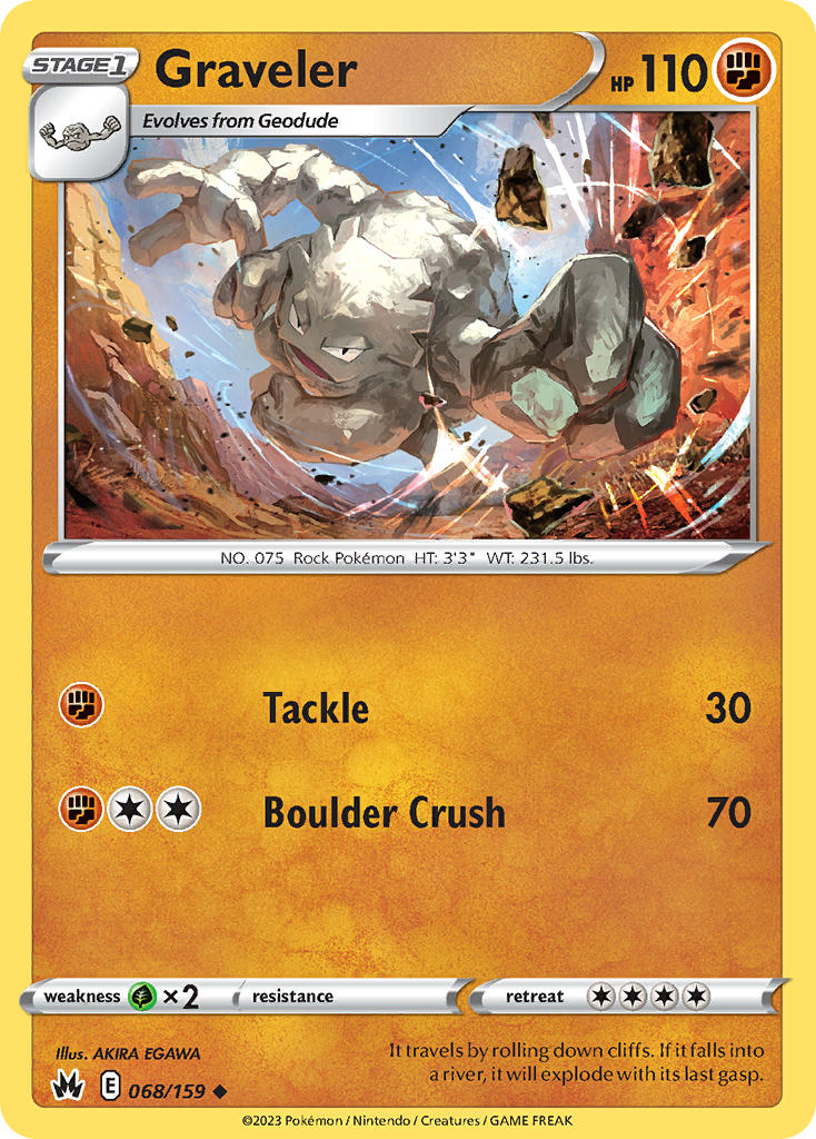 Graveler - Crown Zenith (Uncommon) [CRZ-068] English / Near Mint / Normal