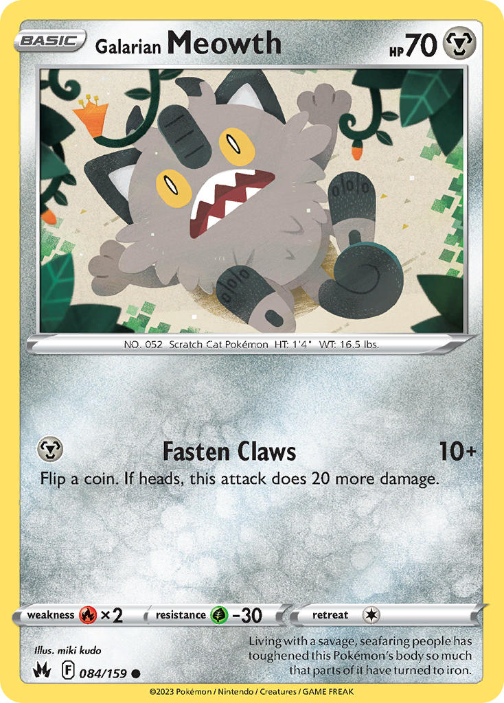 Galarian Meowth - Crown Zenith (Common) [CRZ-084] English / Near Mint / Normal