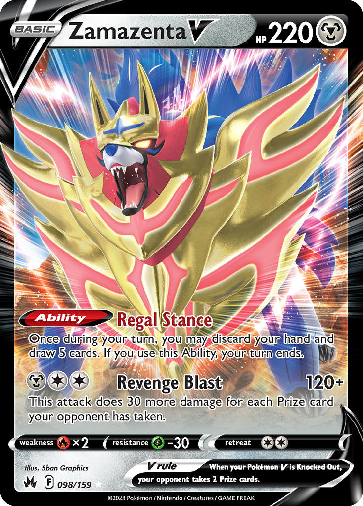 Zamazenta V - Crown Zenith (Ultra Rare) [CRZ-098] English / Near Mint / Normal