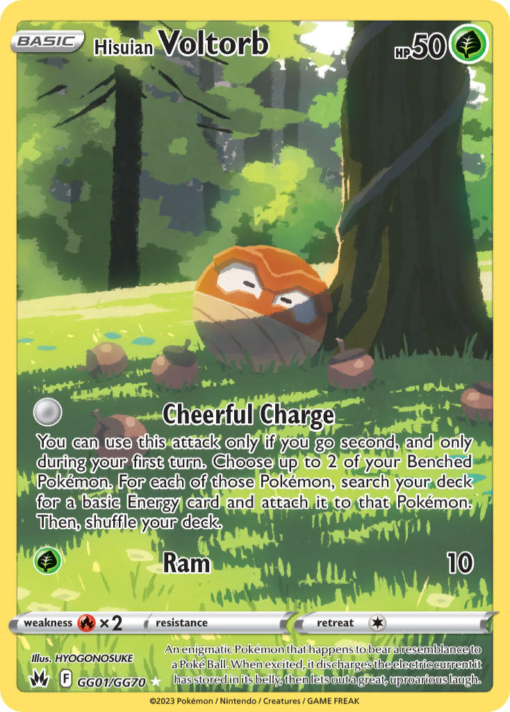 Hisuian Voltorb - Crown Zenith (Holo Rare) [CRZ-GG01] English / Near Mint / Normal