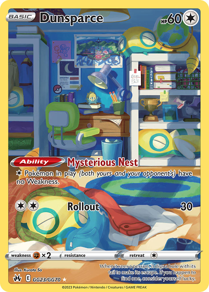 Dunsparce - Crown Zenith (Holo Rare) [CRZ-GG23] English / Near Mint / Normal