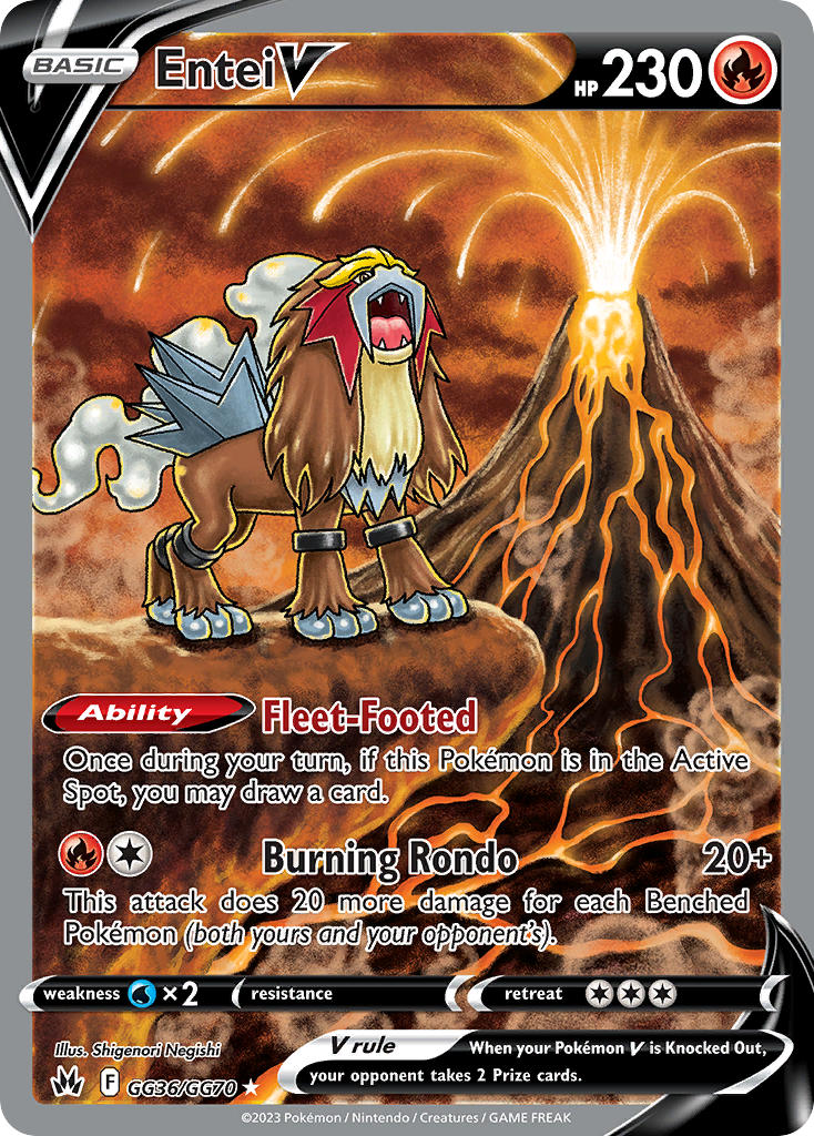 Entei V - Crown Zenith (Ultra Rare) [CRZ-GG36] English / Near Mint / Normal