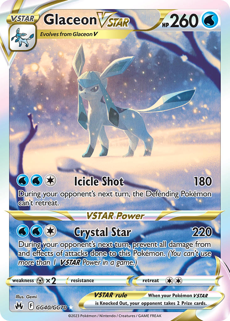 Glaceon VSTAR - Crown Zenith (Ultra Rare) [CRZ-GG40] English / Near Mint / Normal