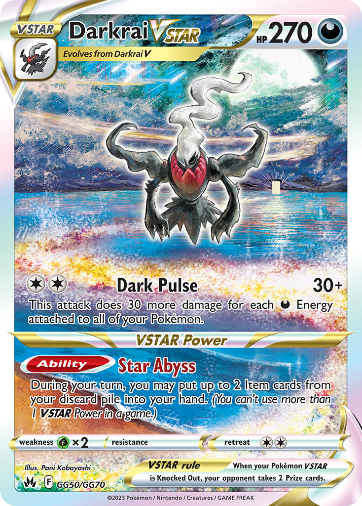 Darkrai VSTAR - Crown Zenith (Ultra Rare) [CRZ-GG50] English / Near Mint / Normal
