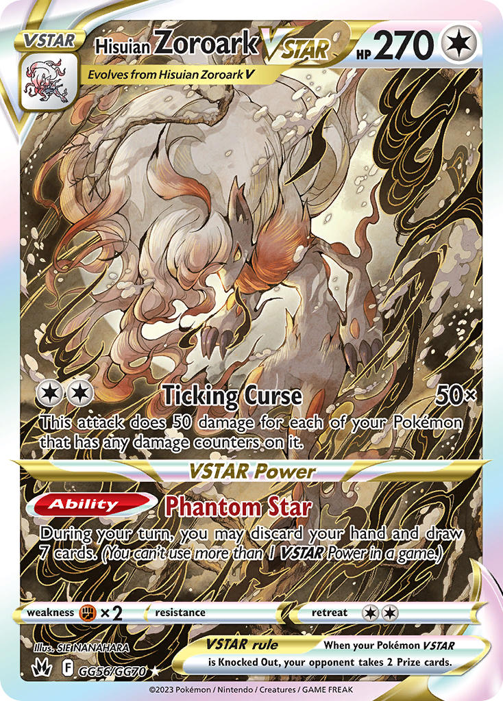 Hisuian Zoroark VSTAR - Crown Zenith (Ultra Rare) [CRZ-GG56] English / Near Mint / Normal
