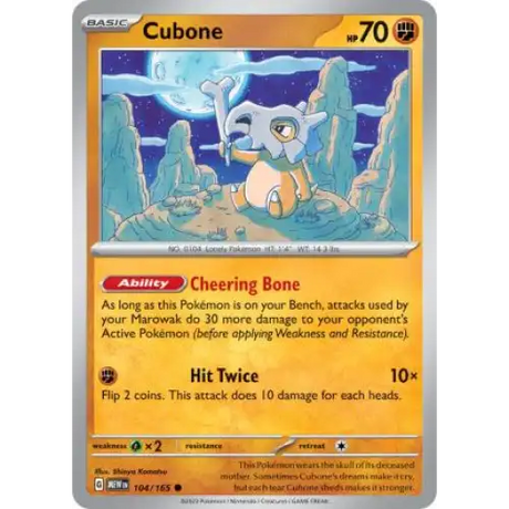 Cubone - 104/165 - Enkeltkort