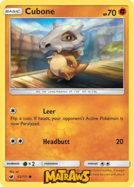 Cubone - 52/111 Enkeltkort