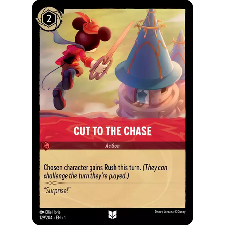Cut to the Chase (Uncommon) - 129/204 - Disney Lorcana