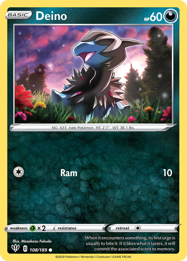 Deino⁣ - Darkness Ablaze⁣ (Common)⁣ [108] English / Near Mint / Normal