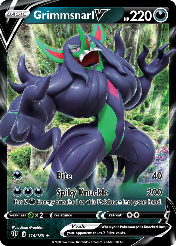 Grimmsnarl V⁣ - Darkness Ablaze⁣ (Ultra Rare)⁣ [114] English / Near Mint / Normal