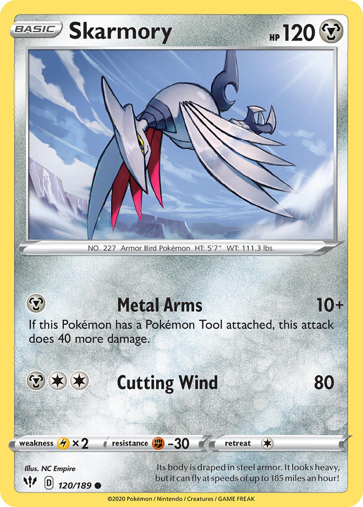 Skarmory⁣ - Darkness Ablaze⁣ (Common)⁣ [120] English / Near Mint / Reverse-Holo Normal