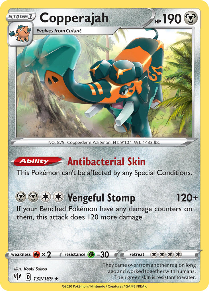 Copperajah⁣ - Darkness Ablaze⁣ (Holo Rare)⁣ [132] English / Near Mint / Reverse-Holo Normal