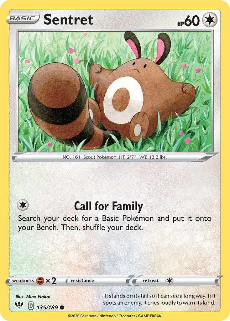 Sentret⁣ - Darkness Ablaze⁣ (Common)⁣ [135] English / Near Mint / Reverse-Holo Normal
