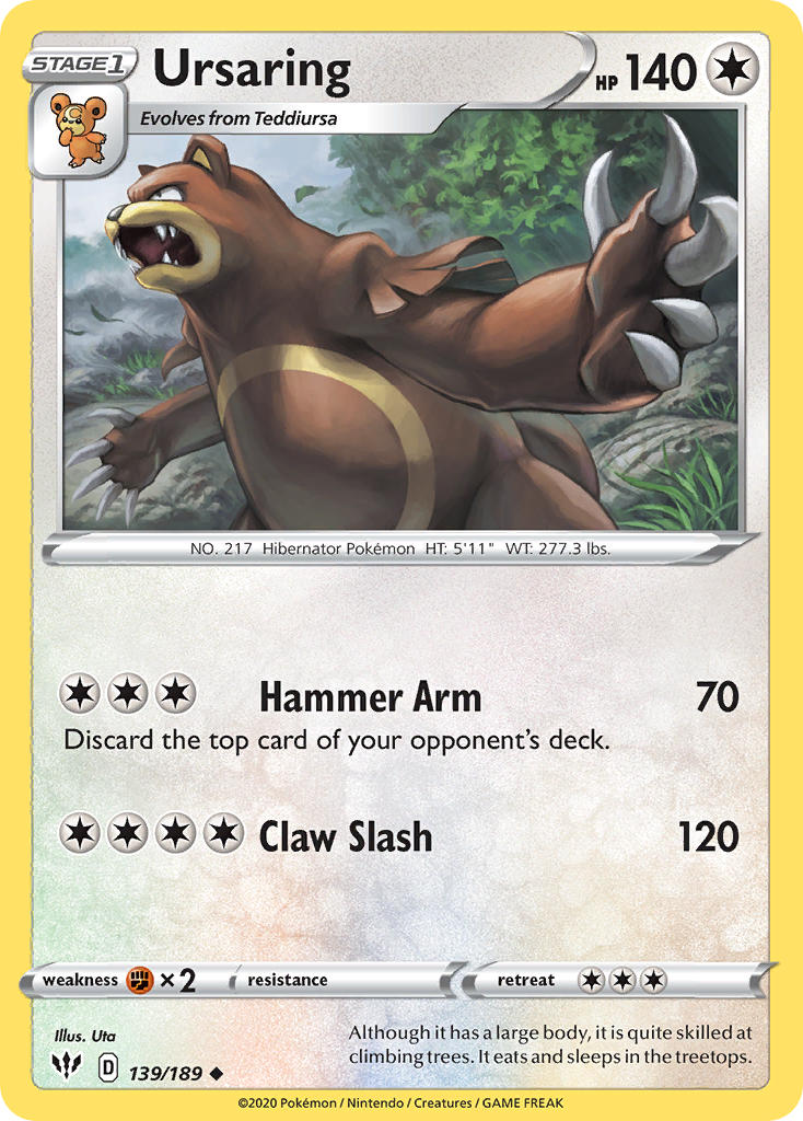 Ursaring⁣ - Darkness Ablaze⁣ (Uncommon)⁣ [139] English / Near Mint / Normal
