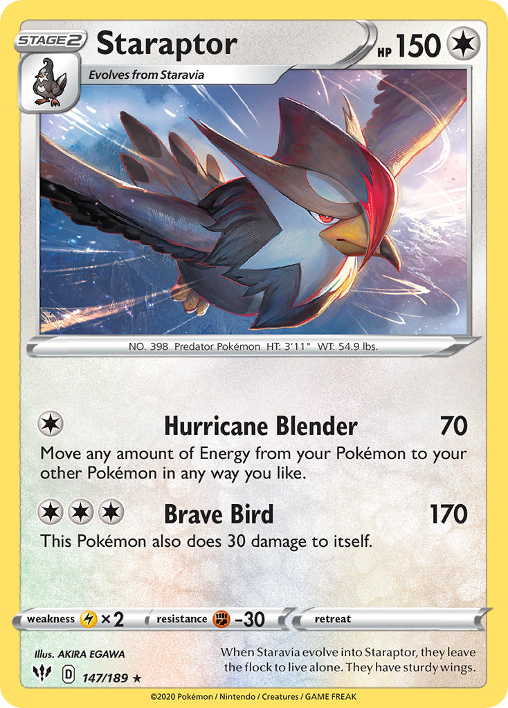 Staraptor⁣ - Darkness Ablaze⁣ (Rare)⁣ [147]