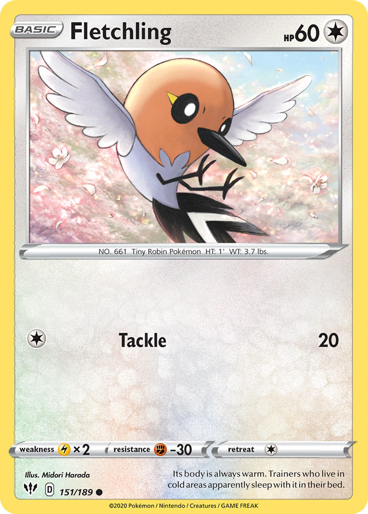 Fletchling⁣ - Darkness Ablaze⁣ (Common)⁣ [151] English / Near Mint / Normal