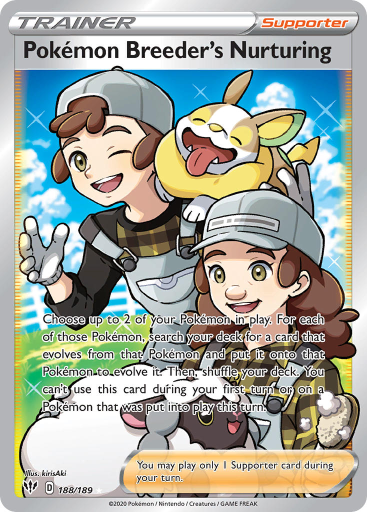 Pokemon Breeder's Nurturing⁣ - Darkness Ablaze⁣ (Ultra Rare)⁣ [188] English / Near Mint / Normal