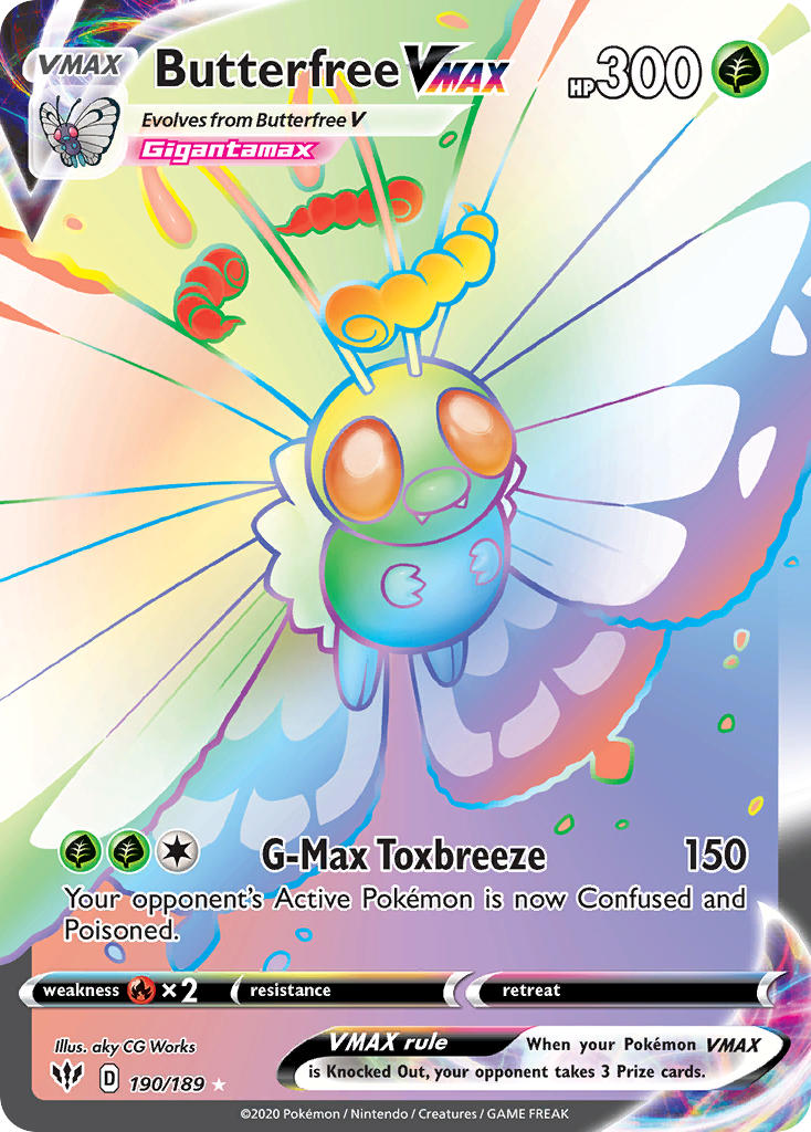 Butterfree VMAX⁣ - Darkness Ablaze⁣ (Secret Rare)⁣ [190] English / Near Mint / Normal