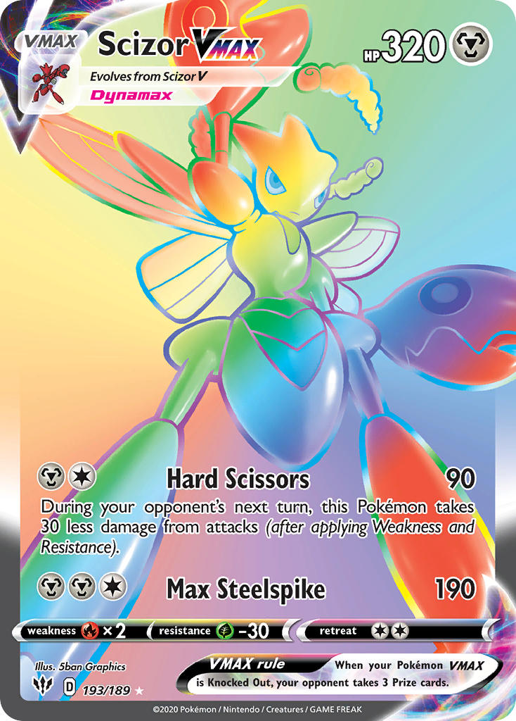 Scizor VMAX⁣ - Darkness Ablaze⁣ (Secret Rare)⁣ [193] English / Near Mint / Normal