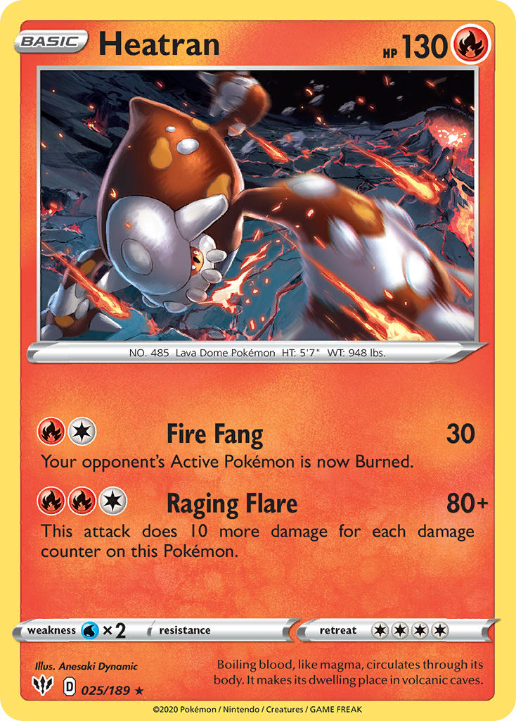 Heatran⁣ - Darkness Ablaze⁣ (Holo Rare)⁣ [25] English / Near Mint / Normal