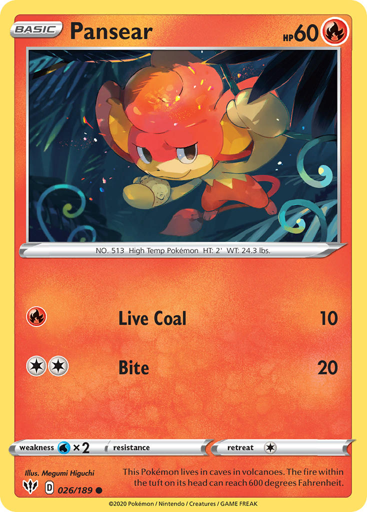 Pansear⁣ - Darkness Ablaze⁣ (Common)⁣ [26] English / Near Mint / Normal