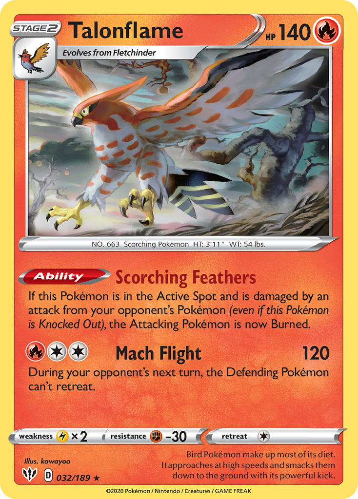 Talonflame⁣ - Darkness Ablaze⁣ (Rare)⁣ [32]