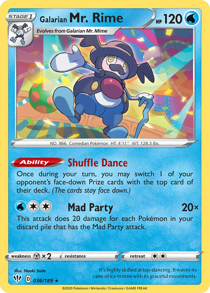 Galarian Mr. Rime⁣ - Darkness Ablaze⁣ (Rare)⁣ [36] English / Near Mint / Reverse-Holo Normal