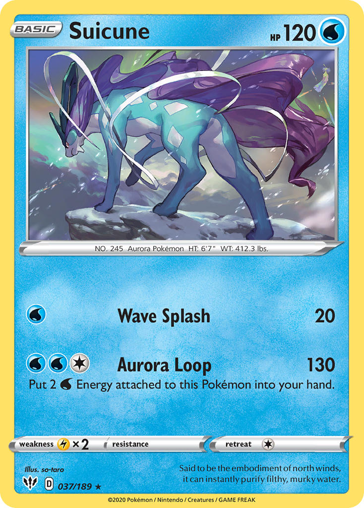 Suicune⁣ - Darkness Ablaze⁣ (Holo Rare)⁣ [37] English / Good / Reverse-Holo Normal