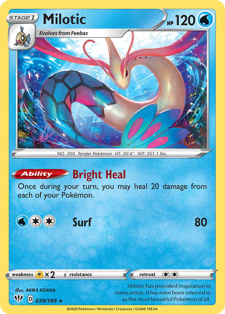 Milotic⁣ - Darkness Ablaze⁣ (Holo Rare)⁣ [39] English / Near Mint / Normal