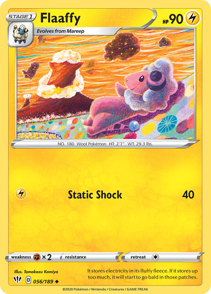 Flaaffy⁣ - Darkness Ablaze⁣ (Uncommon)⁣ [56] English / Excellent / Reverse-Holo Normal