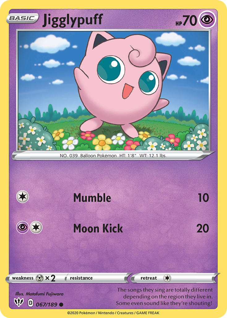 Jigglypuff⁣ - Darkness Ablaze⁣ (Common)⁣ [67] English / Near Mint / Normal
