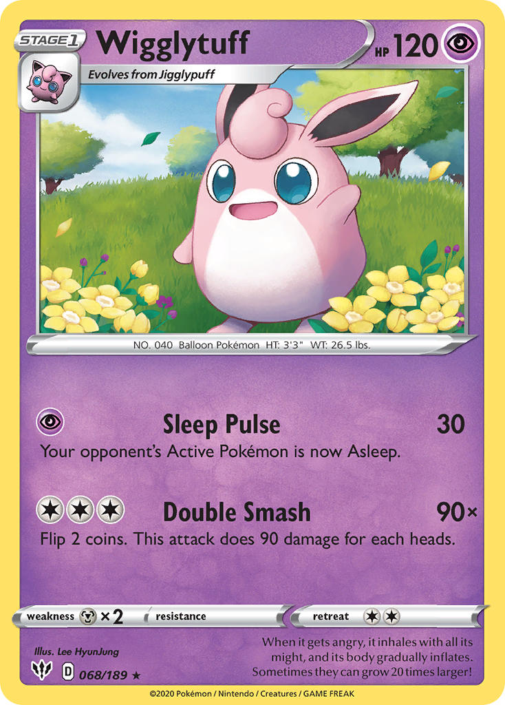 Wigglytuff⁣ - Darkness Ablaze⁣ (Rare)⁣ [68]