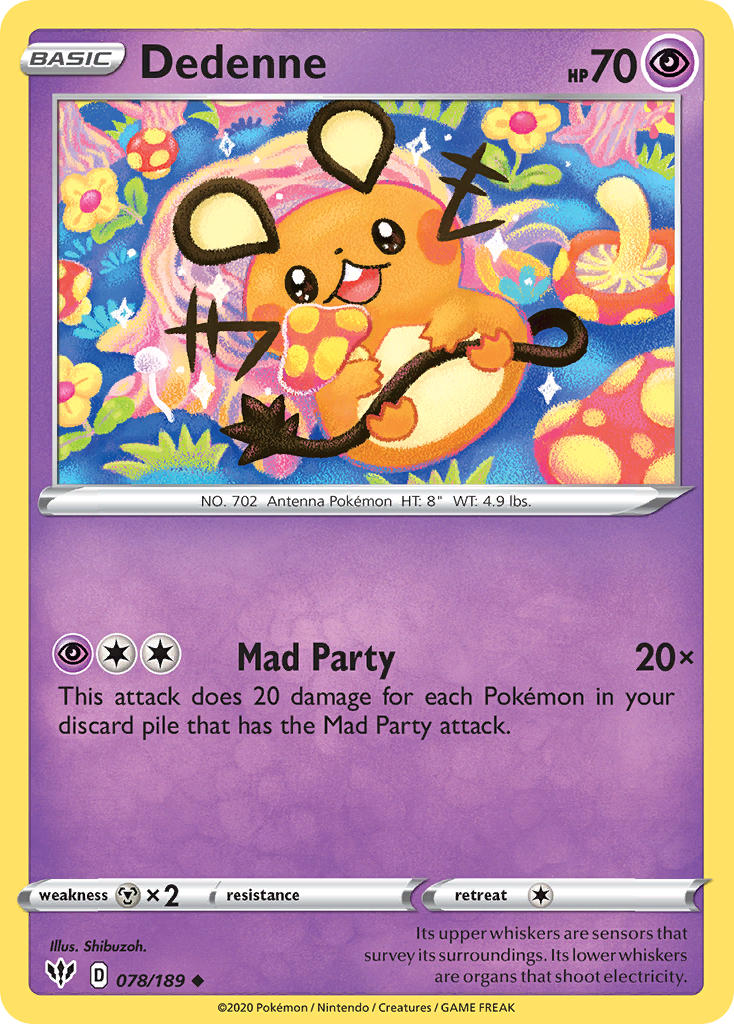 Dedenne⁣ - Darkness Ablaze⁣ (Uncommon)⁣ [78] English / Near Mint / Normal