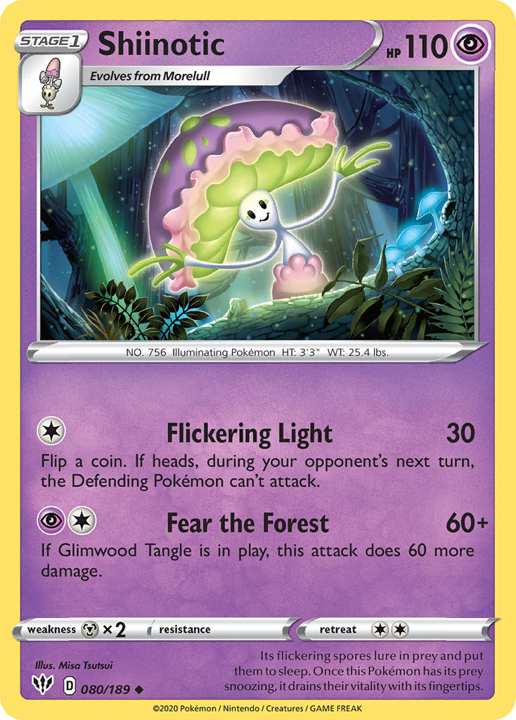 Shiinotic⁣ - Darkness Ablaze⁣ (Uncommon)⁣ [80] English / Near Mint / Reverse-Holo Normal