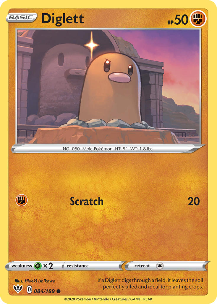 Diglett⁣ - Darkness Ablaze⁣ (Common)⁣ [84] English / Near Mint / Normal