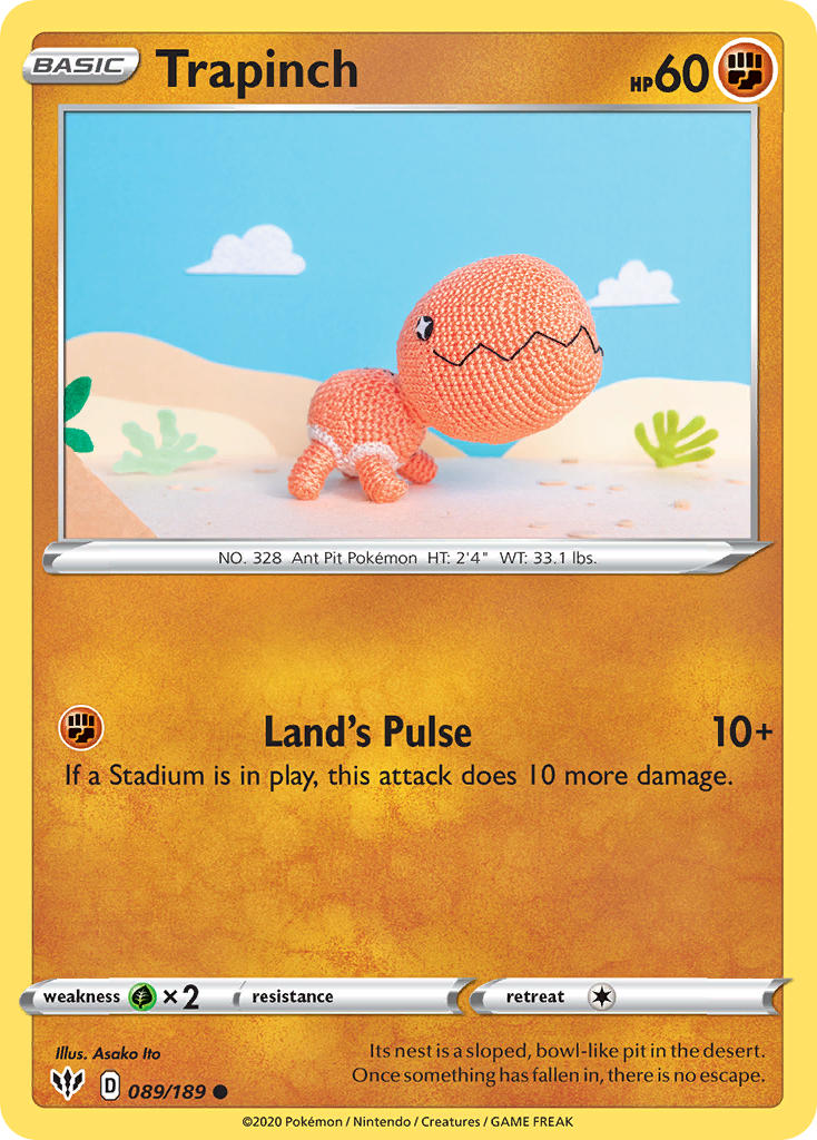 Trapinch⁣ - Darkness Ablaze⁣ (Common)⁣ [89] English / Near Mint / Reverse-Holo Normal