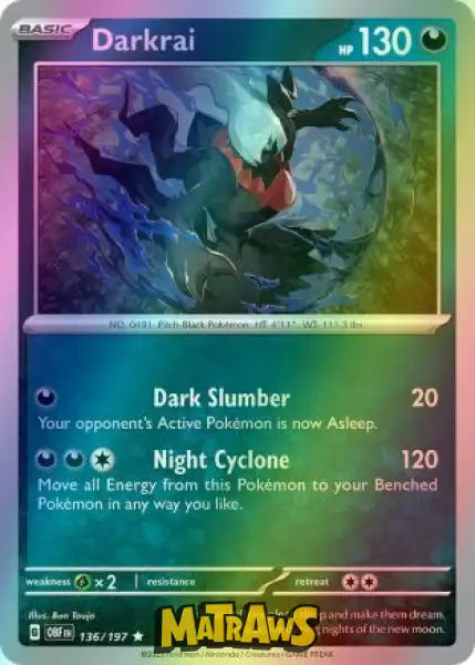 Darkrai - Reverse 136/197 Enkeltkort