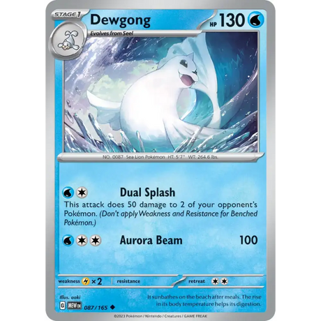 Dewgong - 087/165 - Enkeltkort