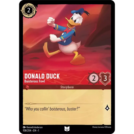 Donald Duck - Boisterous Fowl (Uncommon) - 108/204 - Disney